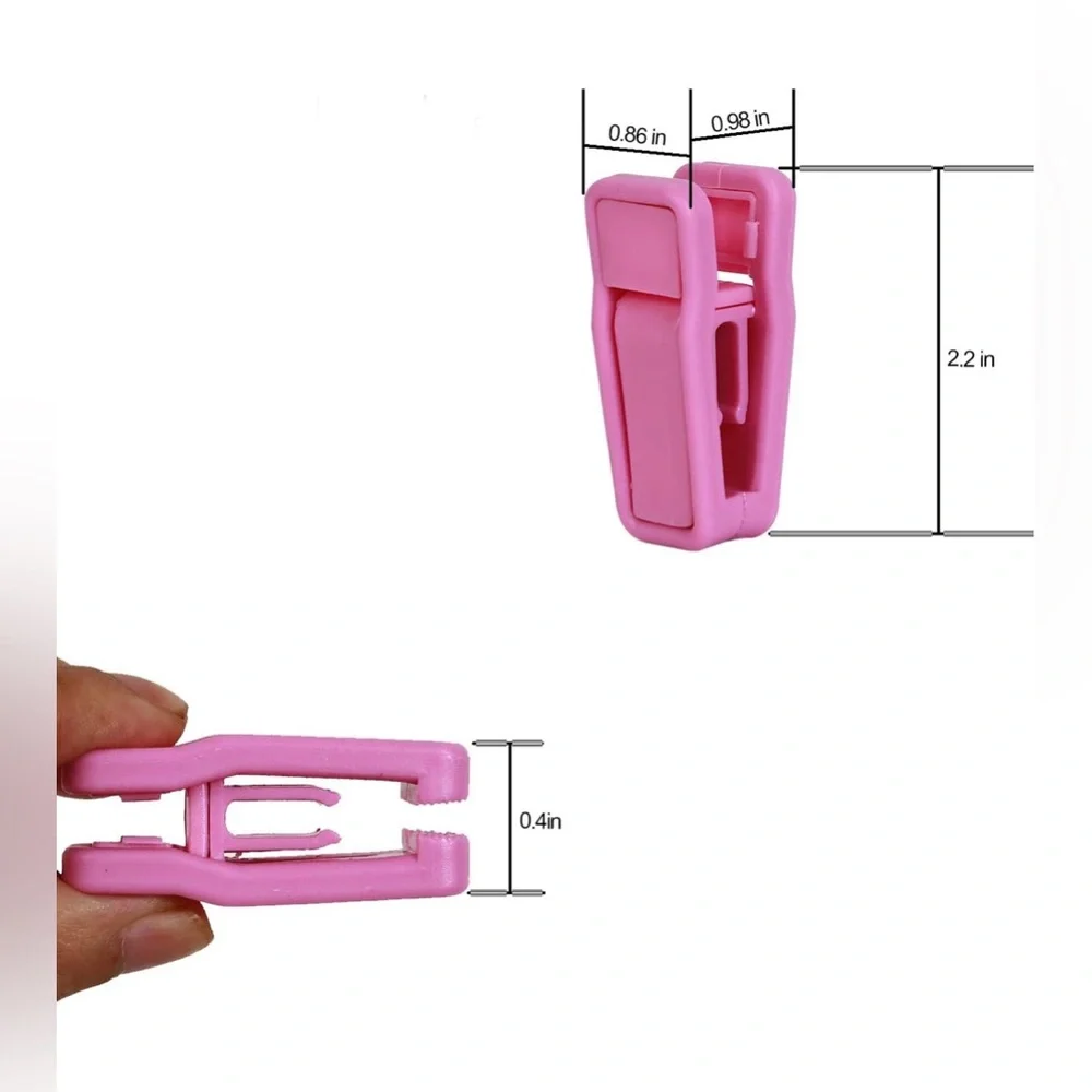 24 Pink Plastic Hanger Clips for Velvet Slim-Line Hangers